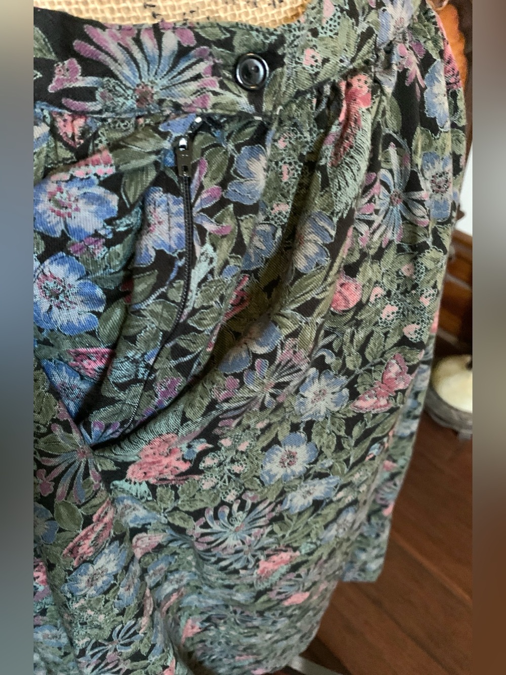 Vintage 90's Boho Hippie Gypsie Edwardian-inspo Peasant Cottagecore Floral Skirt - Picture 7 of 11